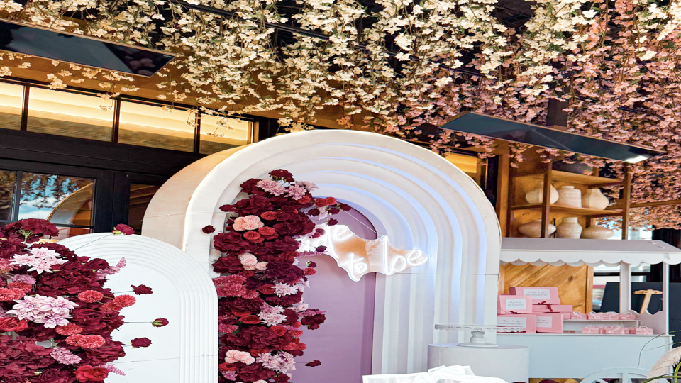 Romantic stage backdrop